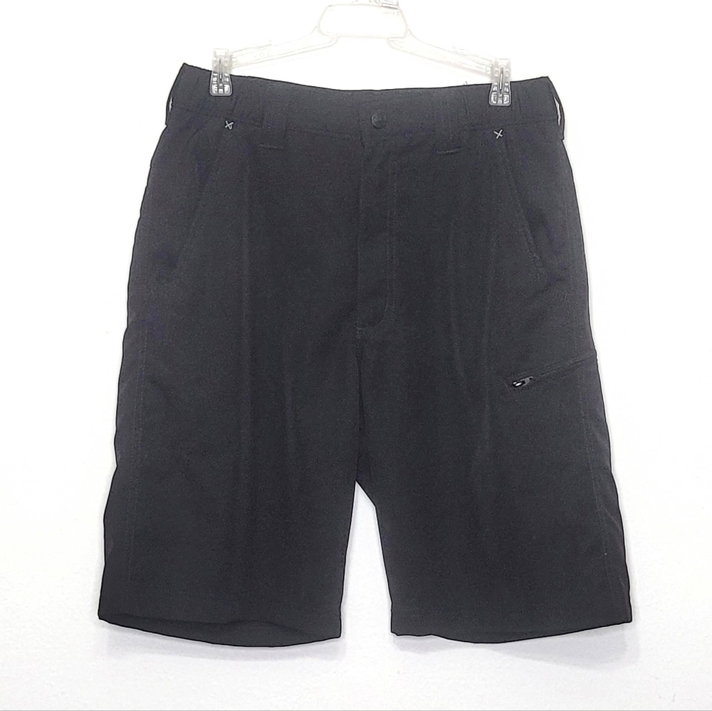 Wrangler Outdoor Black Chino Hiking Shorts Mens Size 30 Moisture Wicking - Picture 1 of 10